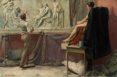 Das Atelier des Bildhauers von Tom Roberts